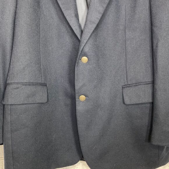 Jos.A.Bank Wool & Cashmere Blend Single Breasted Classic Navy Blazer Sports Coat - Picture 6 of 15